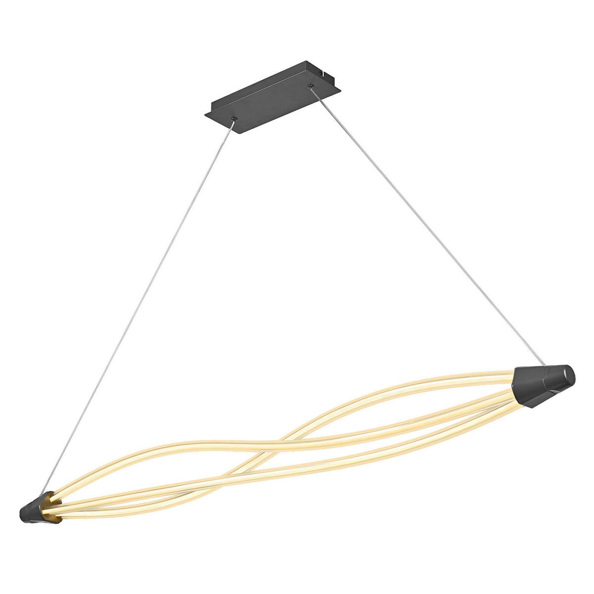 LED-HÄNGELEUCHTE 128.2/12.7/128.2 cm  - Dunkelgrau, Design, Kunststoff (128.2/12.7/128.2cm) - Osram