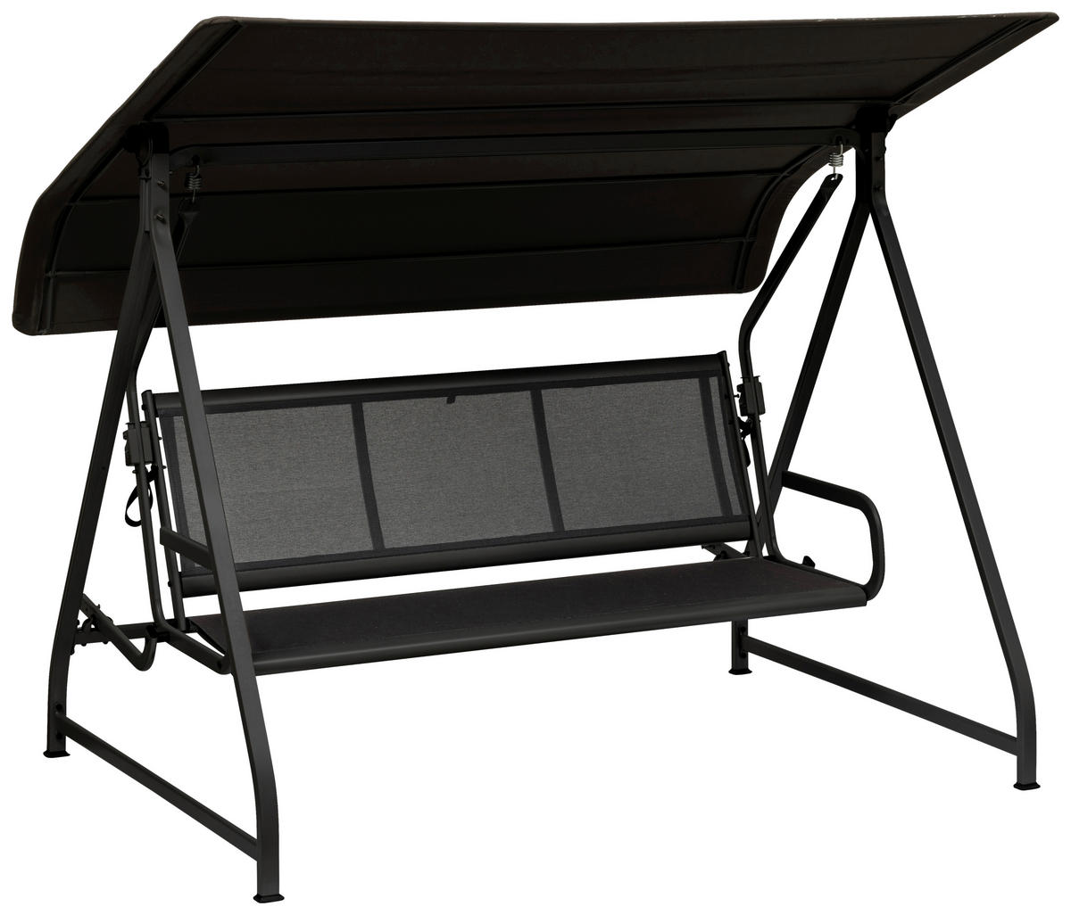 HOLLYWOODSCHAUKEL 169/189/228 cm Anthrazit, Schwarz  - Anthrazit/Schwarz, Basics, Textil/Metall (169/189/228cm) - Kettler