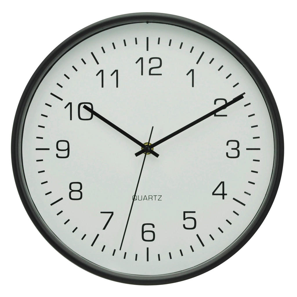 Ambia Home RÁDIOM RIADENÉ HODINY čierna, biela 30 cm