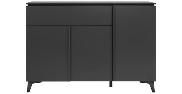 SIDEBOARD Anthrazit, Schieferfarben Einlegeböden  - Schieferfarben/Anthrazit, KONVENTIONELL, Holzwerkstoff/Kunststoff (133/92/40cm) - Carryhome