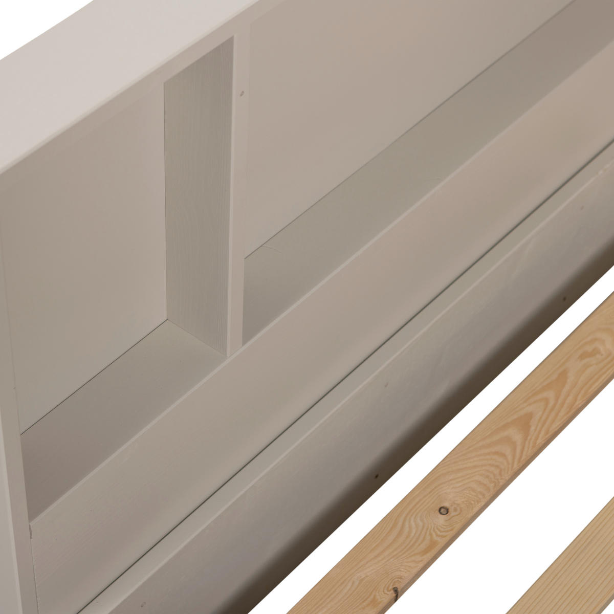 BODENBETT. - Grau, Basics, Holz (90/200cm) - MID.YOU