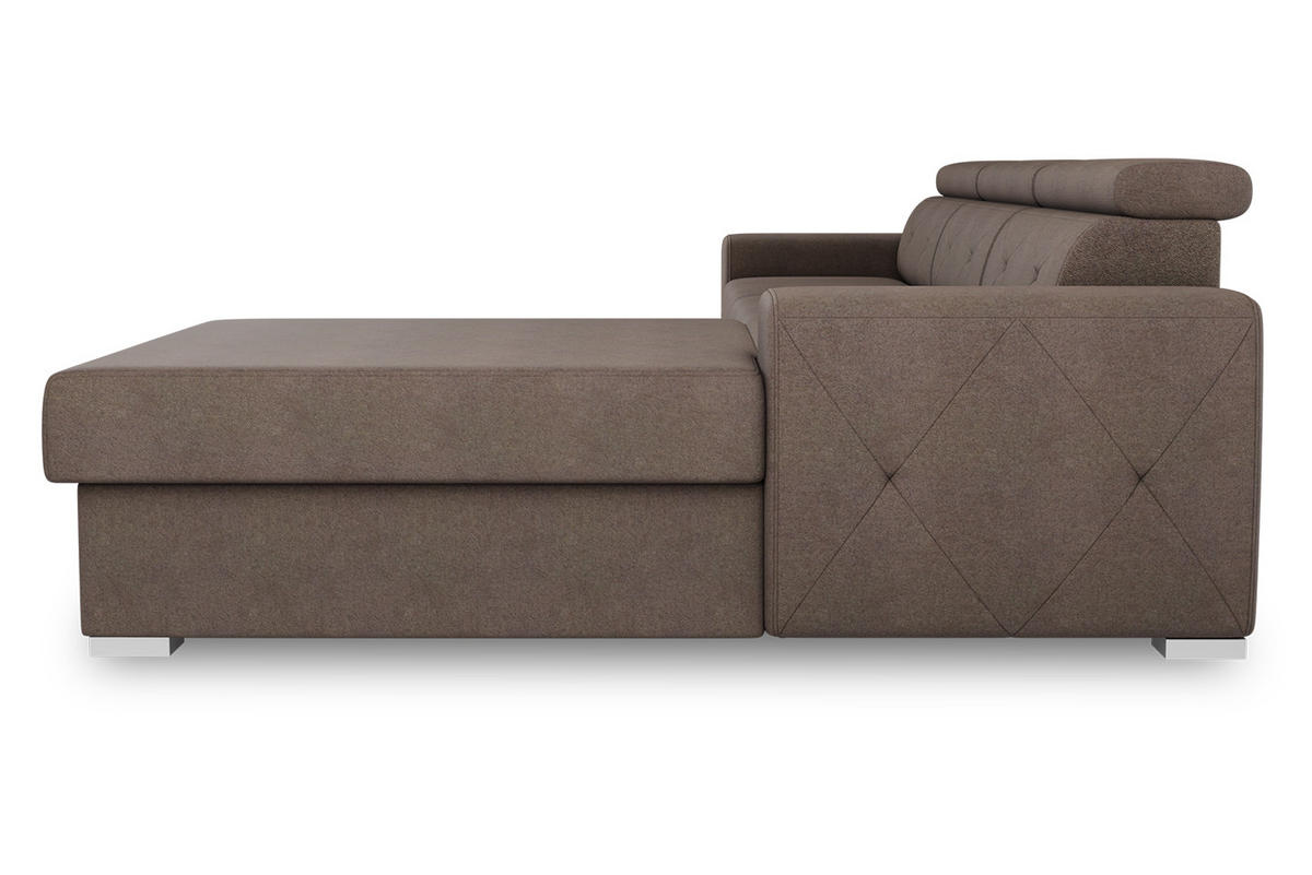 ECKSCHLAFSOFA in Braun Textil   - Braun, Design, Textil (296/195cm) - MID.YOU