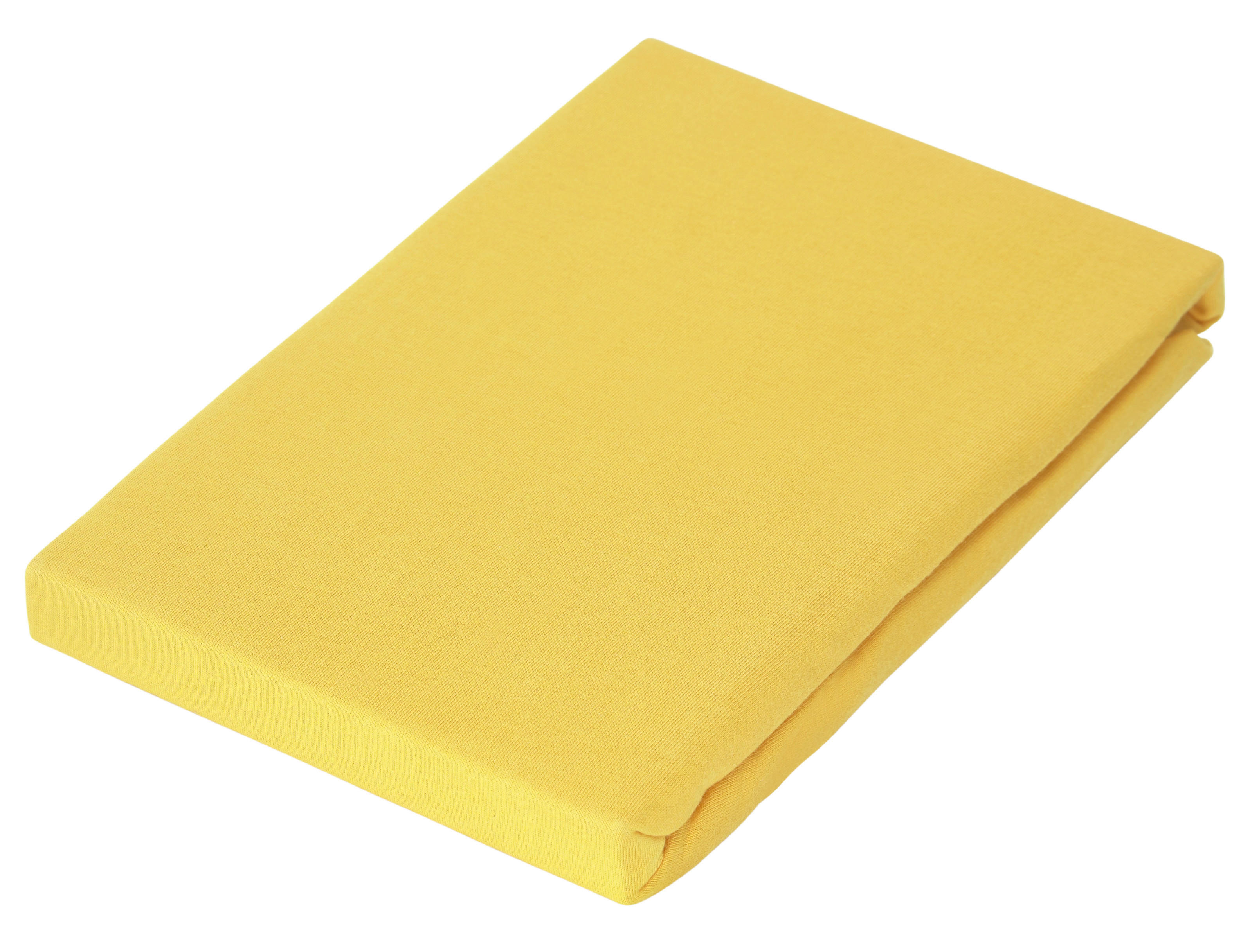 NAPÍNACIE PRESTIERADLO, džersej, žltá, 100/200 cm - žltá, Basics, textil (100/200cm) - Novel
