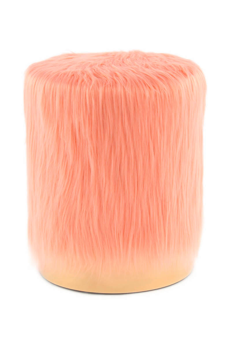 HOCKER Kiefer Orange  - Orange, Basics, Holz/Kunststoff (37/45/37cm) - Kayoom