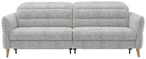 2-SITZER-SOFA in Webstoff Hellgrau  - Eiche Bianco/Hellgrau, Design, Holz/Textil (234-262/85-106/98-112cm) - Dieter Knoll