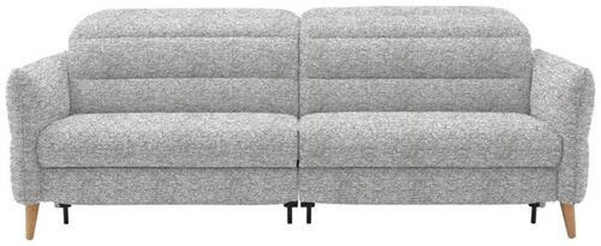 2-SITZER-SOFA in Webstoff Hellgrau  - Eiche Bianco/Hellgrau, Design, Holz/Textil (234-262/85-106/98-112cm) - Dieter Knoll