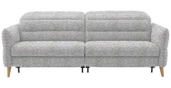 2-SITZER-SOFA in Webstoff Hellgrau - Eiche Bianco/Hellgrau, Design, Holz/Textil (234-262/85-106/98-112cm) - Dieter Knoll