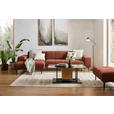 ECKSOFA in Chenille Cognac  167/311 cm  - Cognac/Schwarz, Design, Textil/Metall (167/311cm) - Xora