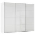 SCHWEBETÜRENSCHRANK 271/223/68 cm 3-türig Weiß, Weiß Hochglanz  - Weiß Hochglanz/Alufarben, Basics, Holzwerkstoff/Metall (271/223/68cm) - Novel