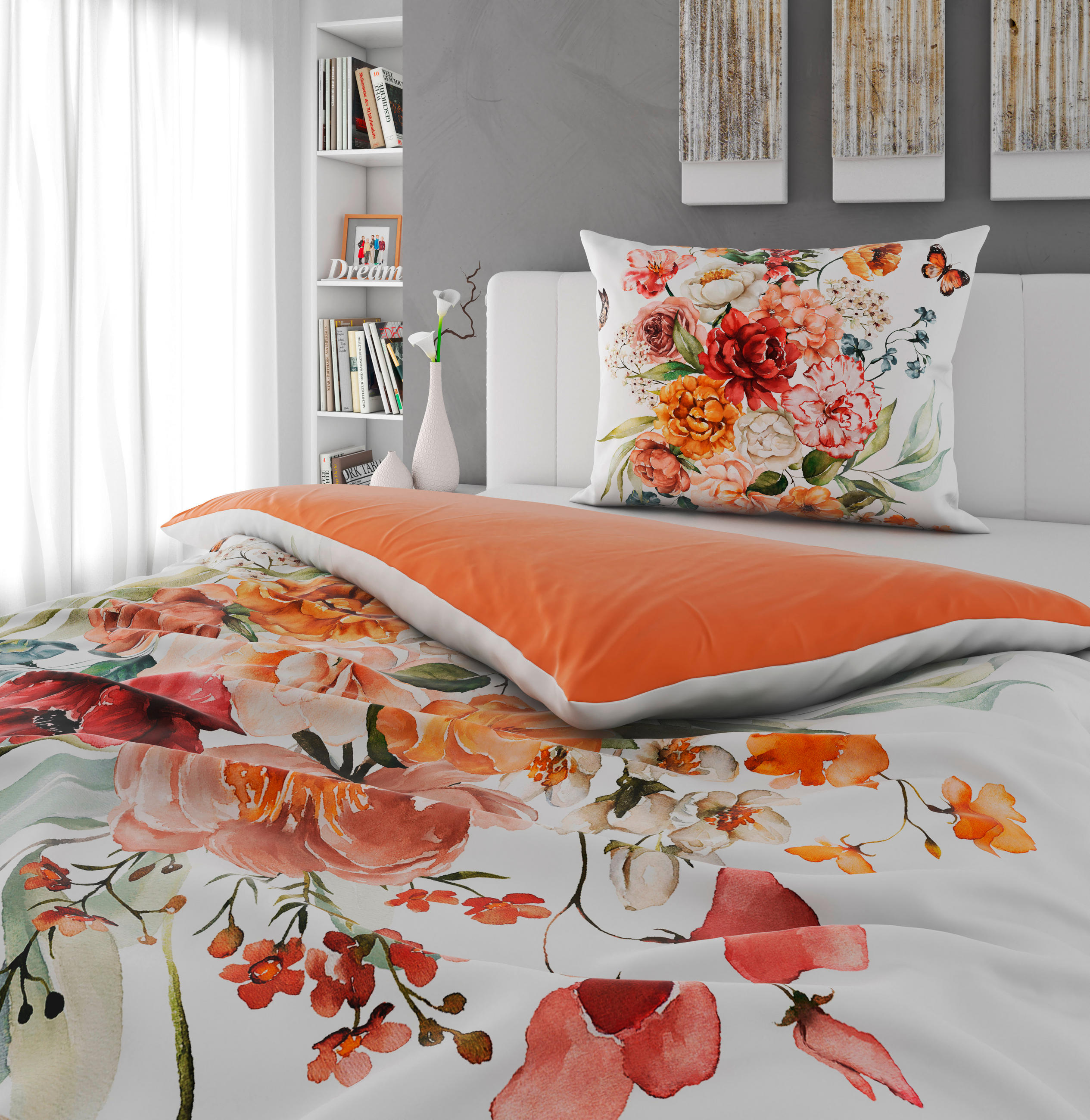 WENDEBETTWÄSCHE Satin 140/200 cm  - Weiß, Design, Textil (140/200cm) - Novel