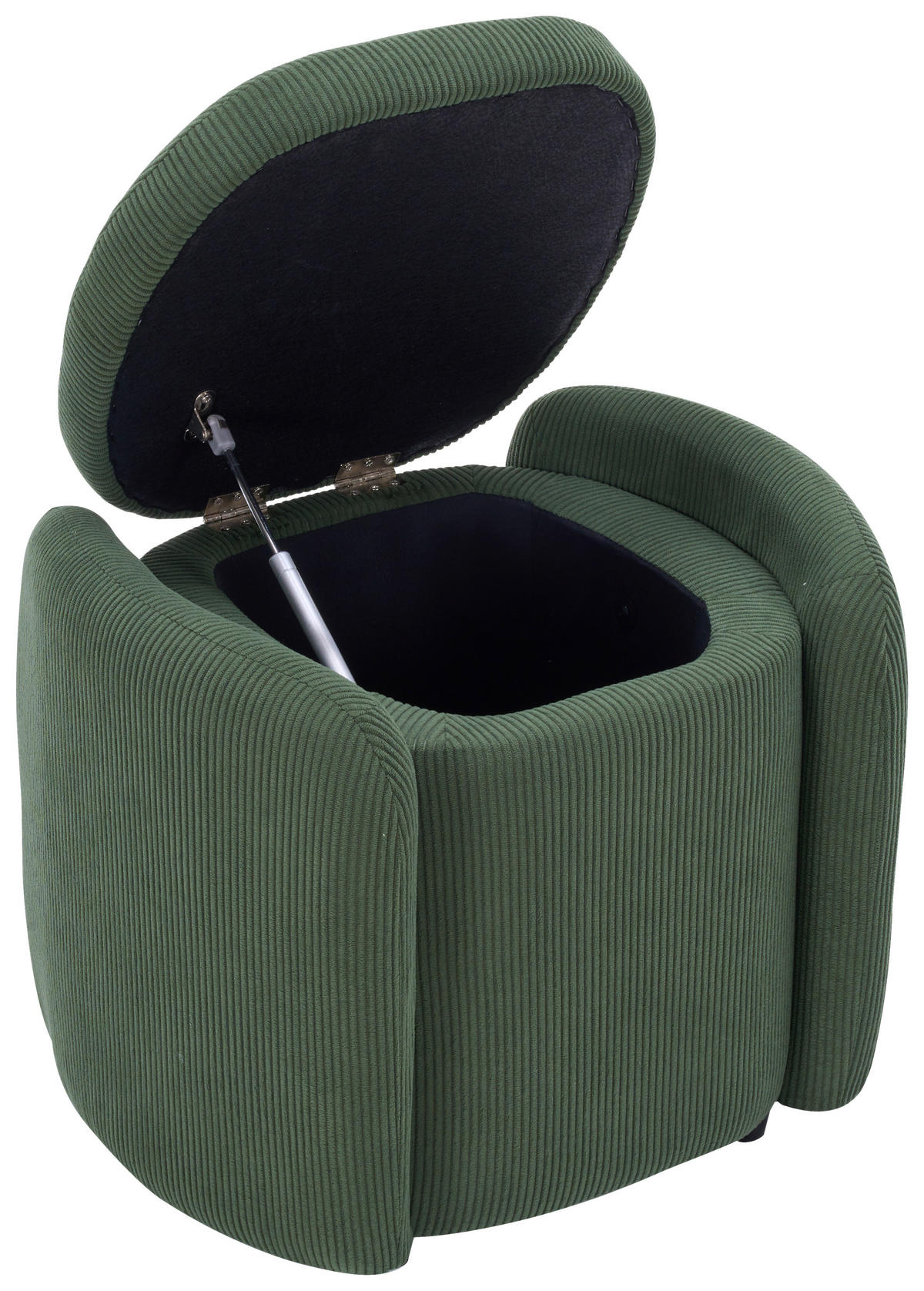HOCKER in Textil Grün  - Schwarz/Grün, Design, Kunststoff/Textil (57/47/42cm) - P & B
