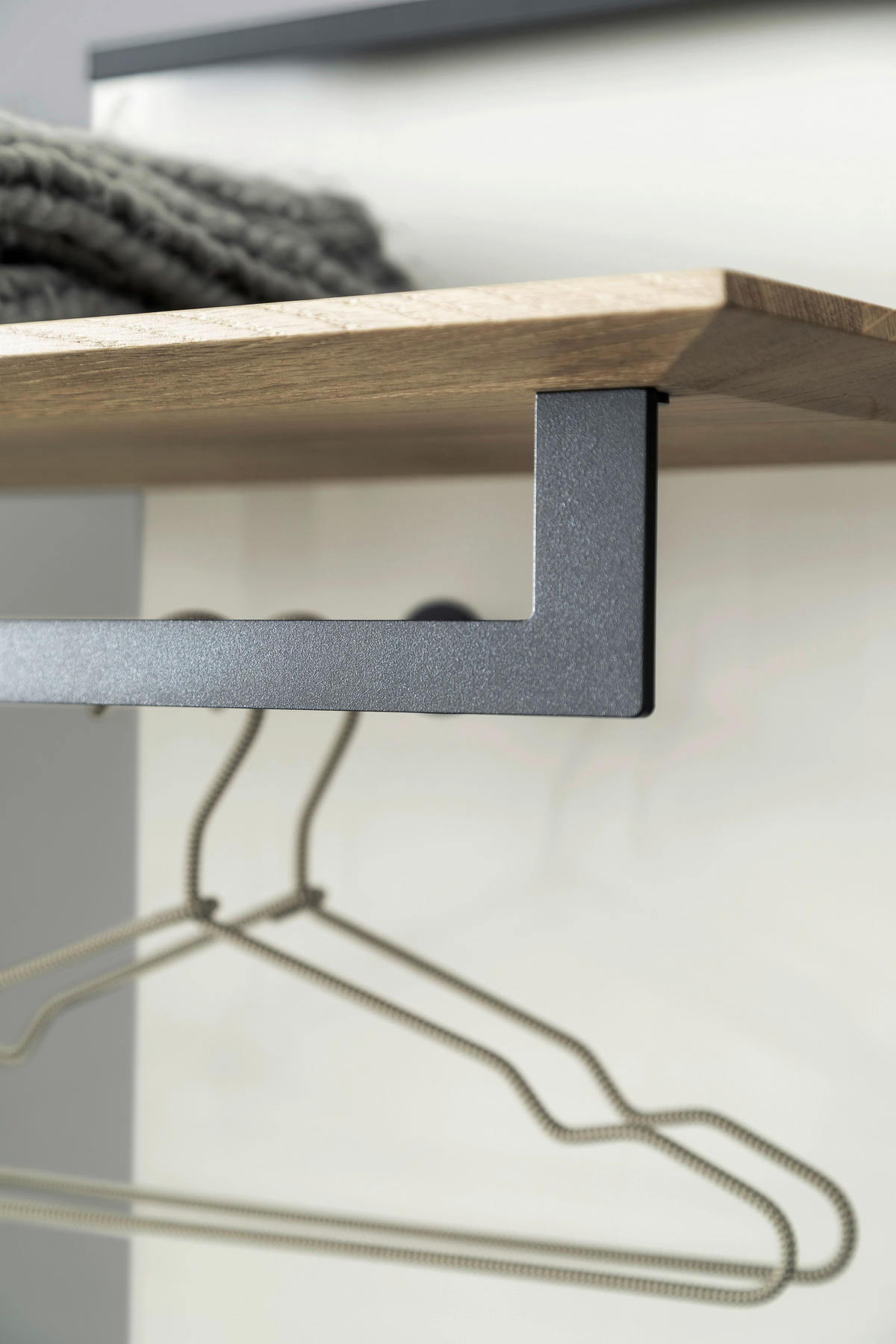 GARDEROBE  in 239/196/41 cm  - Eichefarben/Anthrazit, Design, Glas/Holz (239/196/41cm) - Schöner Wohnen