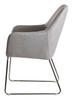 ARMLEHNSTUHL  in Webstoff  - Silberfarben/Hellgrau, MODERN, Textil/Metall (52/90/45cm) - MID.YOU