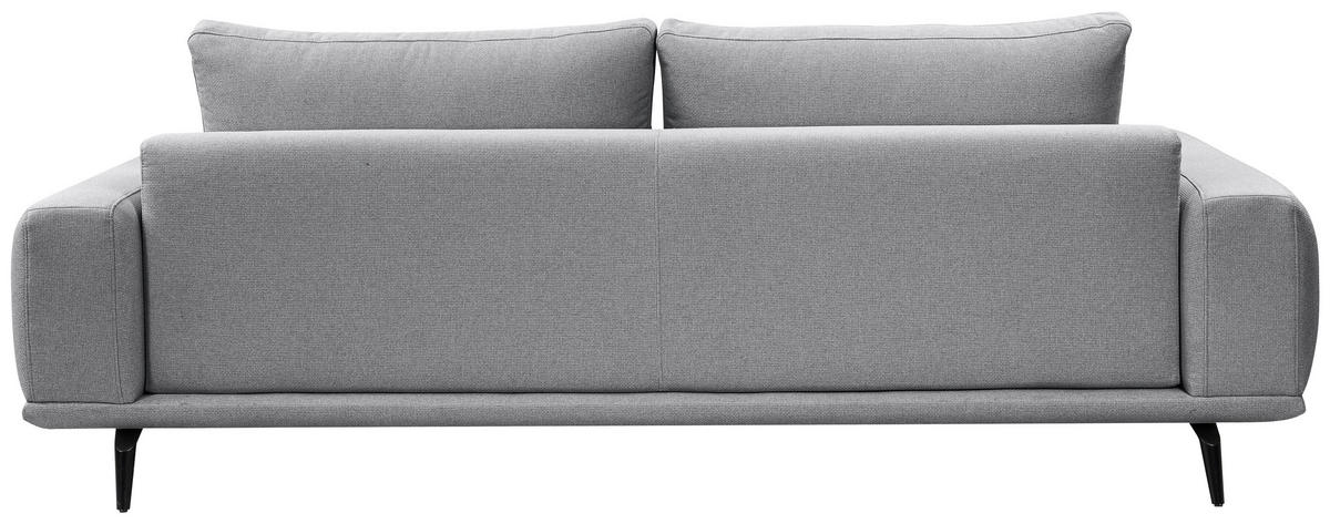 3-SITZER-SOFA in Webstoff Grau  - Schwarz/Grau, Modern, Textil/Metall (242/89/115cm) - MID.YOU