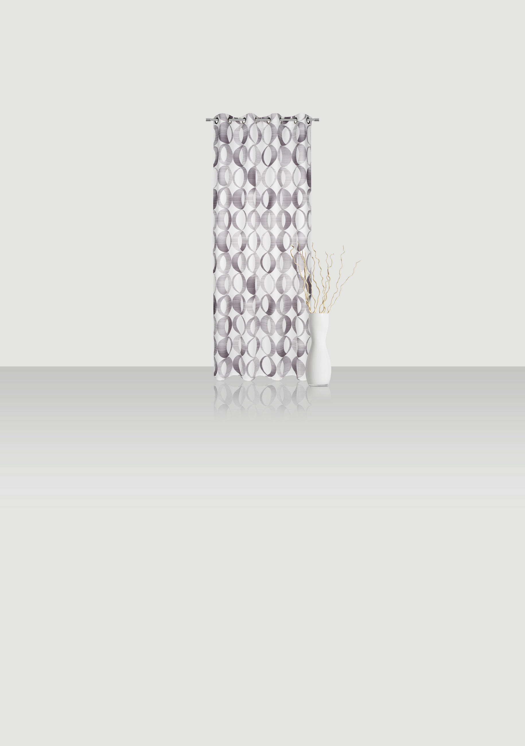 ÖSENSCHAL Bellina blickdicht 140/255 cm   - Silberfarben, LIFESTYLE, Textil (140/255cm) - Novel