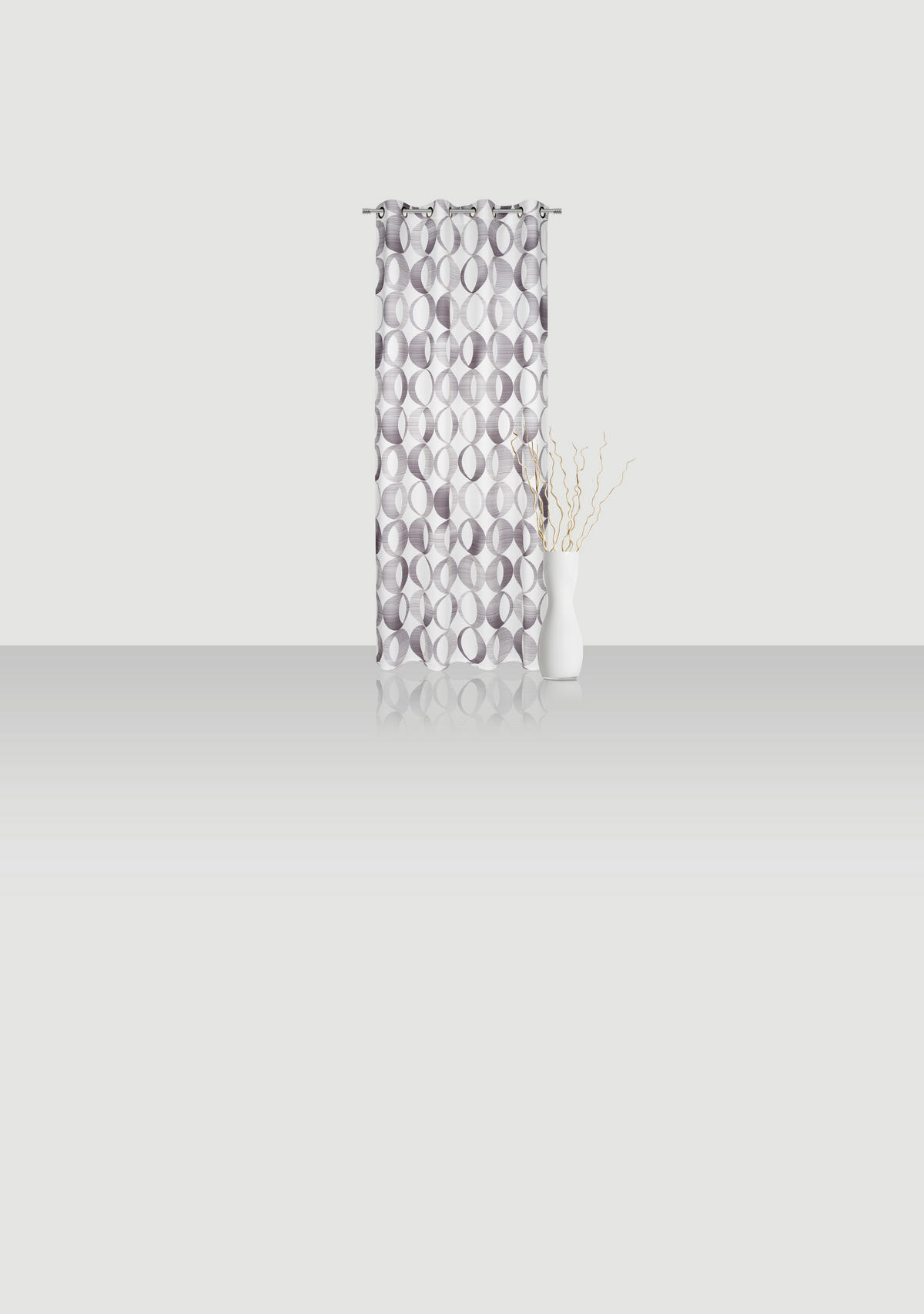 ÖSENSCHAL Bellina blickdicht 140/255 cm   - Silberfarben, LIFESTYLE, Textil (140/255cm) - Novel