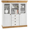 HIGHBOARD  in 143/145/45 cm  - Laugenfarbig/Weiß, ROMANTIK / LANDHAUS, Glas/Holz (143/145/45cm) - Boxxx
