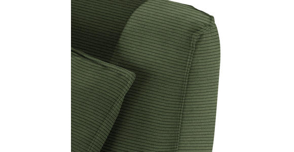 CHAISELONGUE in Feincord Grün  - Schwarz/Grün, Design, Textil/Metall (190/90/95cm) - Carryhome