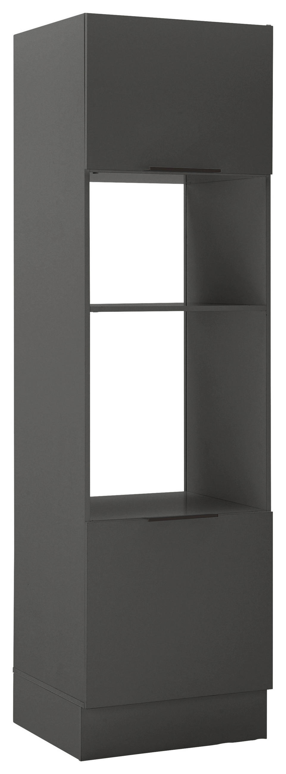 GERÄTEUMBAUSCHRANK 60/211/57 cm  in Graphitfarben  - Schwarz/Graphitfarben, Basics, Holzwerkstoff/Metall (60/211/57cm) - Carryhome