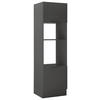 GERÄTEUMBAUSCHRANK 60/211/57 cm  in Graphitfarben  - Schwarz/Graphitfarben, Basics, Holzwerkstoff/Metall (60/211/57cm) - Carryhome