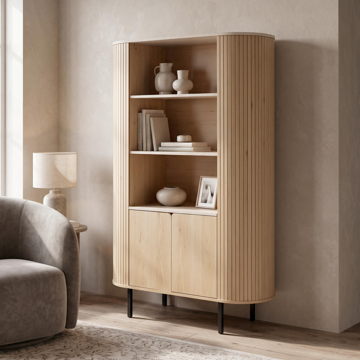 HIGHBOARD  100/160/40 cm  - Eichefarben/Schwarz, Design, Holzwerkstoff/Metall (100/160/40cm) - MID.YOU