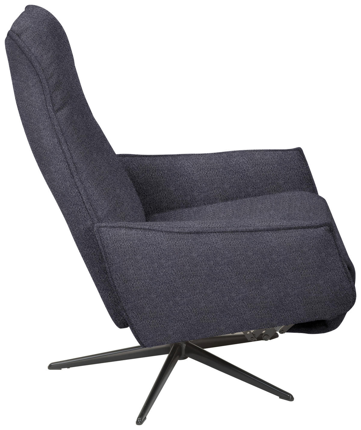 RELAXSESSEL in Textil Anthrazit  - Anthrazit/Schwarz, Design, Textil/Metall (76/103/86cm) - Welnova