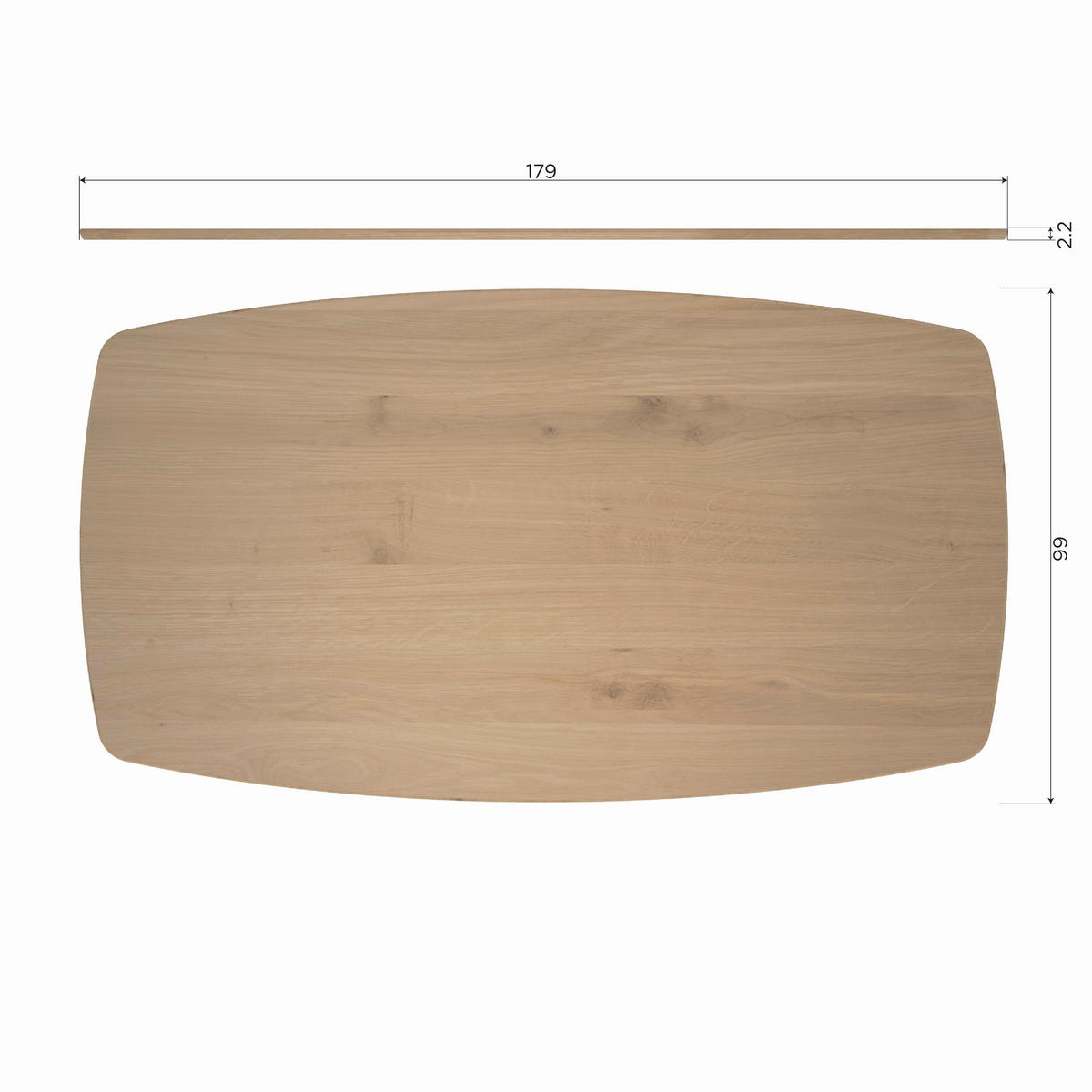 ESSTISCH Eiche massiv oval Eichefarben  - Eichefarben, Design, Holz (180/100/74cm) - Livetastic