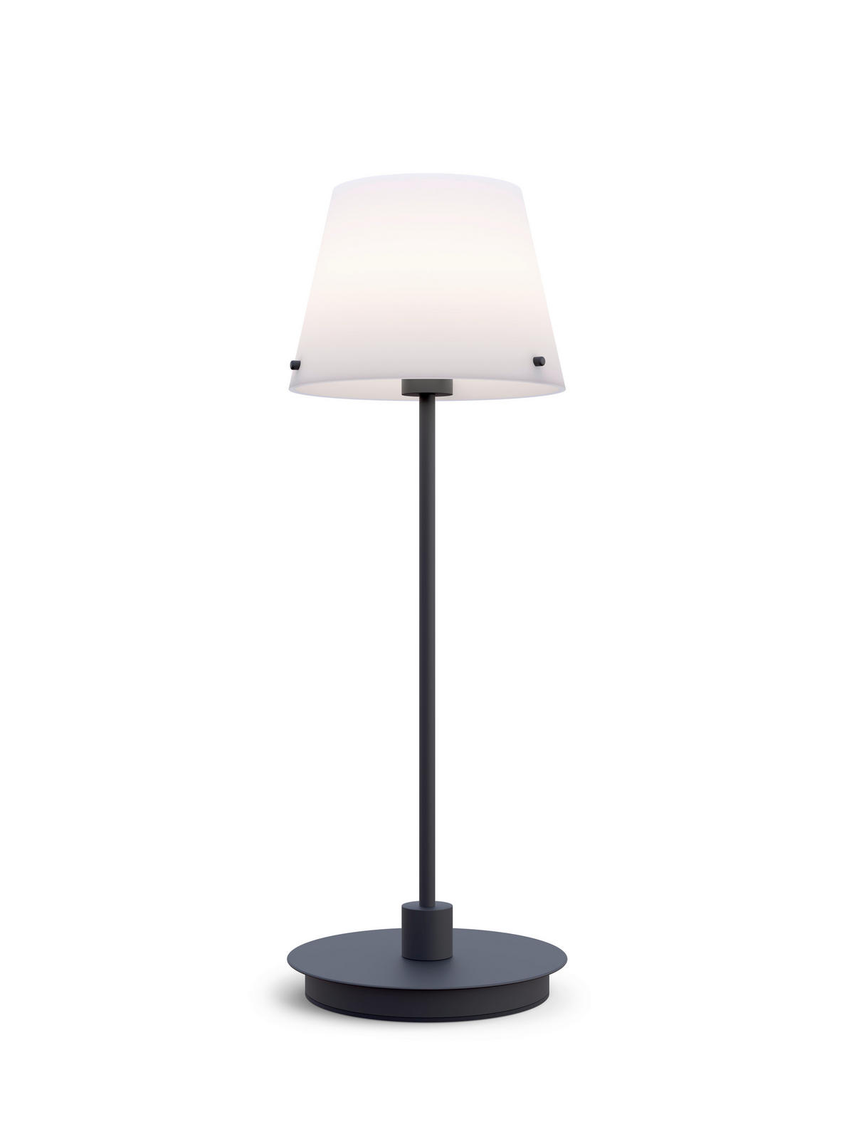 TISCHLEUCHTE Gil il Grande 14/37 cm   - Opal/Schwarz, Design, Glas/Metall (14/37cm) - Belid