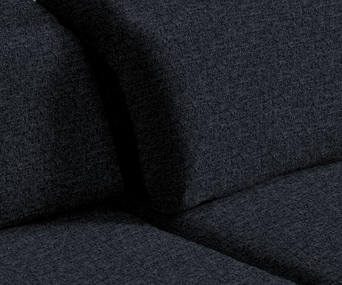 ECKSOFA in Webstoff Anthrazit  - Anthrazit/Schwarz, Design, Textil/Metall (289/180cm) - Stylife