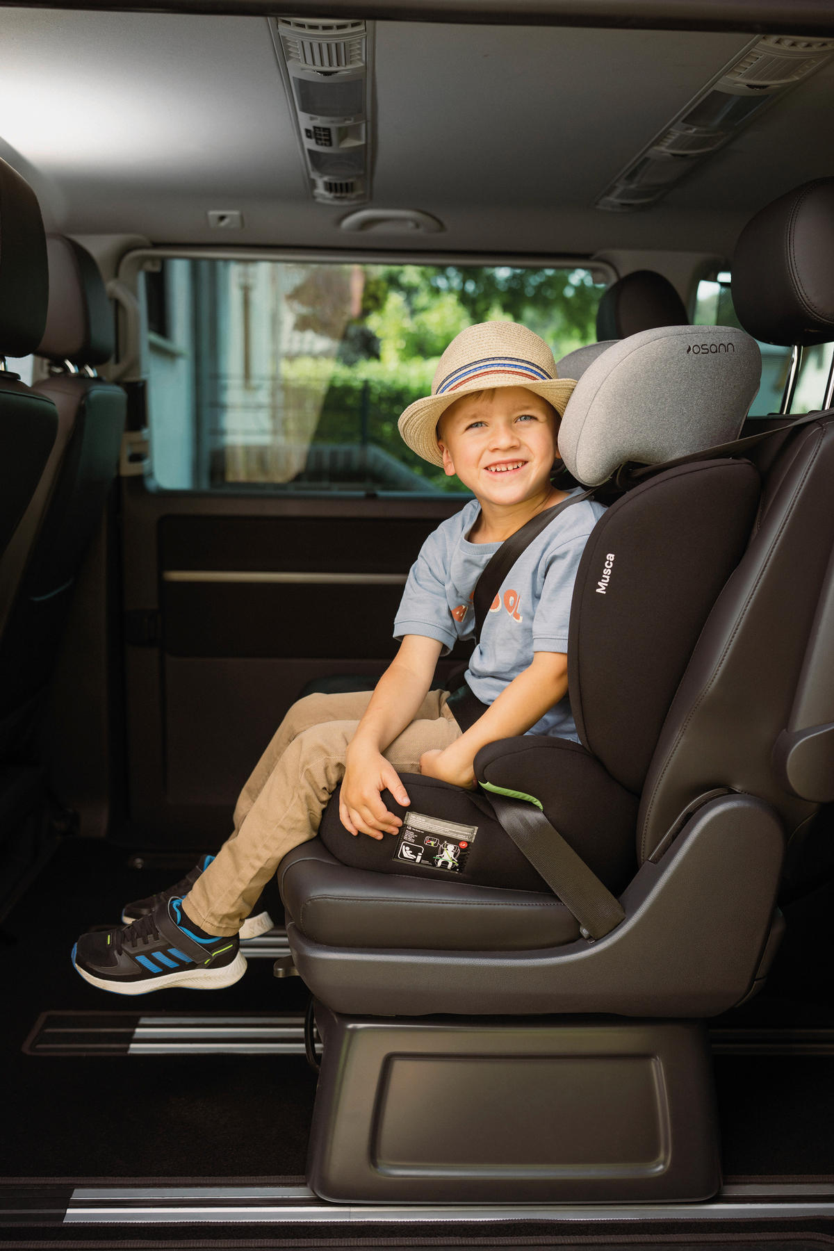 KINDERAUTOSITZ MUSCA ECE R 129 i-SIZE  - Schwarz, Basics, Kunststoff/Textil (44/55/43cm) - Osann