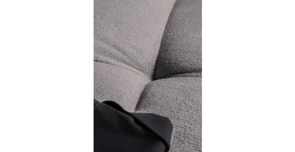 ECKSOFA Grau Plüsch  - Dunkelbraun/Grau, KONVENTIONELL, Holz/Textil (288/190cm) - Carryhome