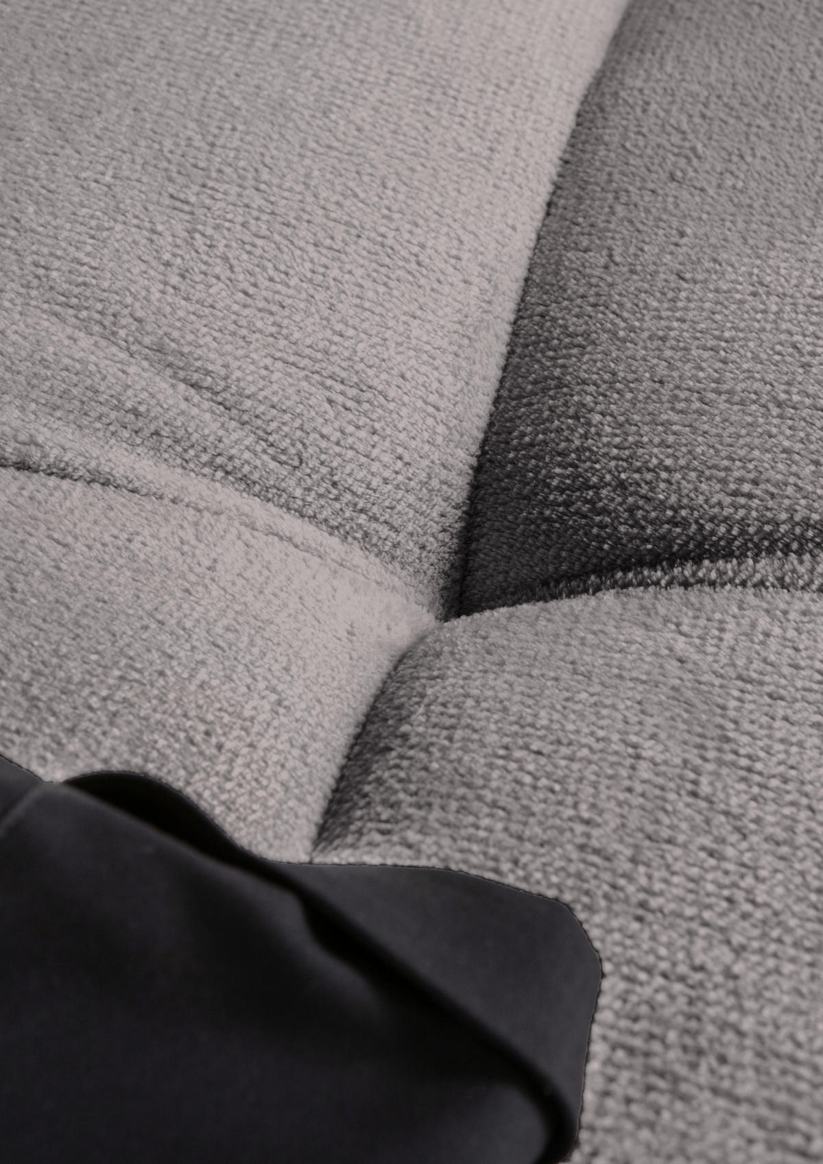 HÖRNSOFFA i plysch grå  - grå/mörkbrun, Klassisk, trä/textil (288/190cm) - MID.YOU