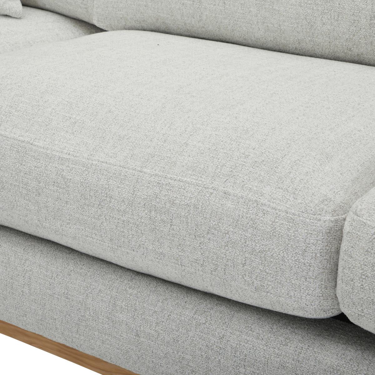 ECKSOFA WIENER GEFLECHT Hellgrau Flachgewebe  - Hellgrau/Schwarz, LIFESTYLE, Holz/Kunststoff (294/294cm) - Livetastic