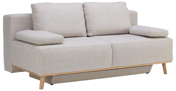BOXSPRINGSOFA  mit Stoffauswahl, Rücken echt Hellgrau  - Hellgrau, Design, Holz/Textil (203/97/107cm) - Dieter Knoll