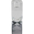 KERZENHALTER - Grau, Design, Glas (4/4/12cm) - Ambia Home