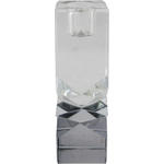 KERZENHALTER - Grau, Design, Glas (4/4/12cm) - Ambia Home