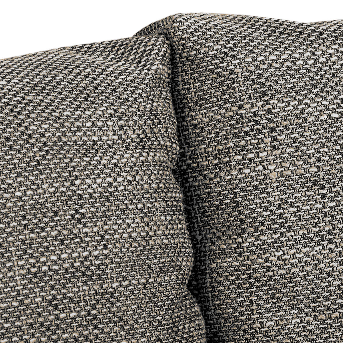 ECKSOFA Grau, Weiß Textilgeflecht  - Chromfarben/Schwarz, Design, Textil (266/175cm) - Livetastic