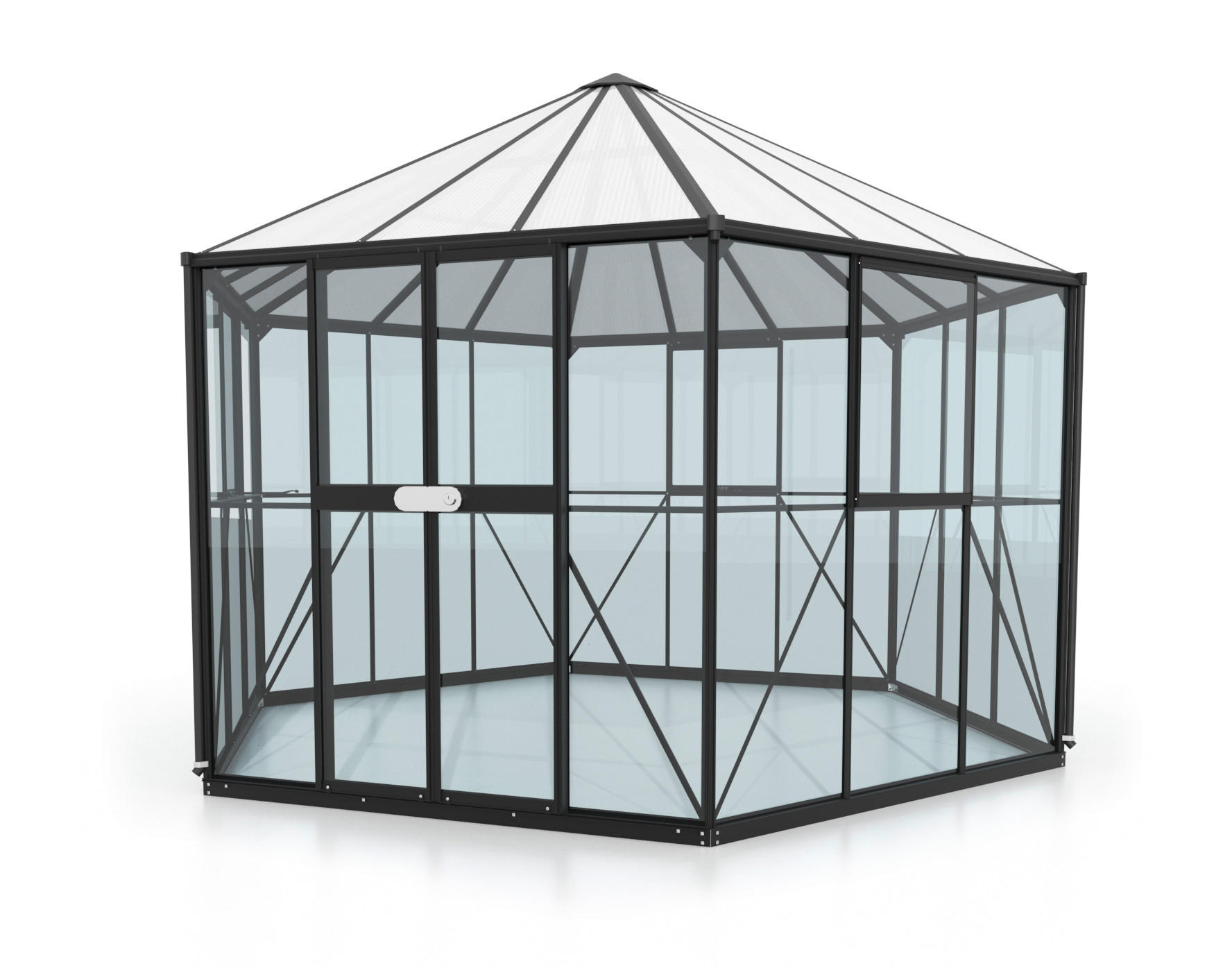 Gewächshausbausatz Hera 9000 9 M2 Metall/kunststoff/glas