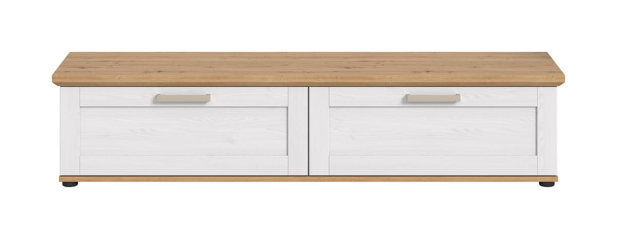 LOWBOARD  in 164/37/40 cm  - Silberfarben/Lärchefarben, Design, Holzwerkstoff/Kunststoff (164/37/40cm) - Livetastic