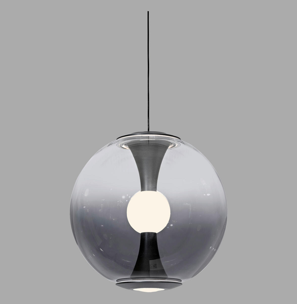LED-PENDELLEUCHTE PURE Base-Glow 20/20/150 cm   - Grau, MODERN, Glas/Kunststoff (20/80-200cm) - Neuhaus PURE