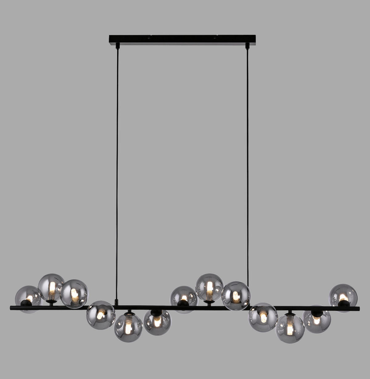 LED-PENDELLEUCHTE 118/23/150 cm  - Schwarz, Design, Glas/Kunststoff (118/23/150cm) - Schöner Wohnen
