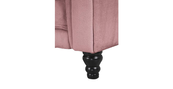 ECKSOFA Rosa Plüsch  - Dunkelbraun/Rosa, Design, Holz/Textil (160/260cm) - Carryhome