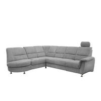 ECKSOFA Silberfarben Chenille  - Chromfarben/Silberfarben, MODERN, Textil/Metall (236/275cm) - Livetastic