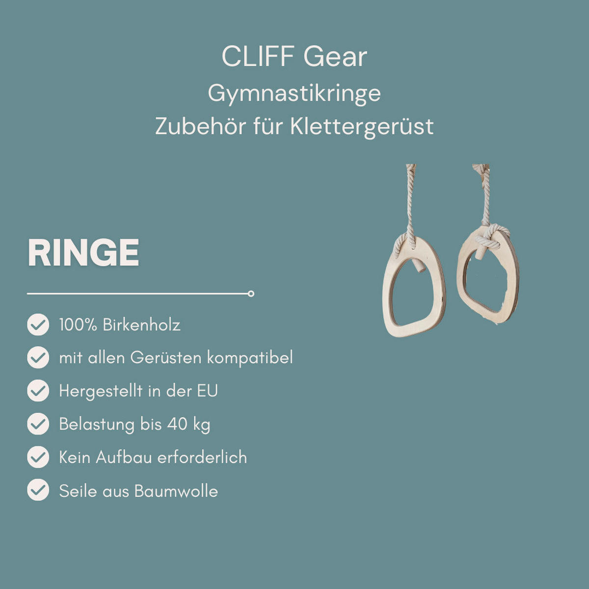KLETTERGERÜST ZUBEHÖR  - Birkefarben, Basics, Holz (15/17cm) - CLIFF