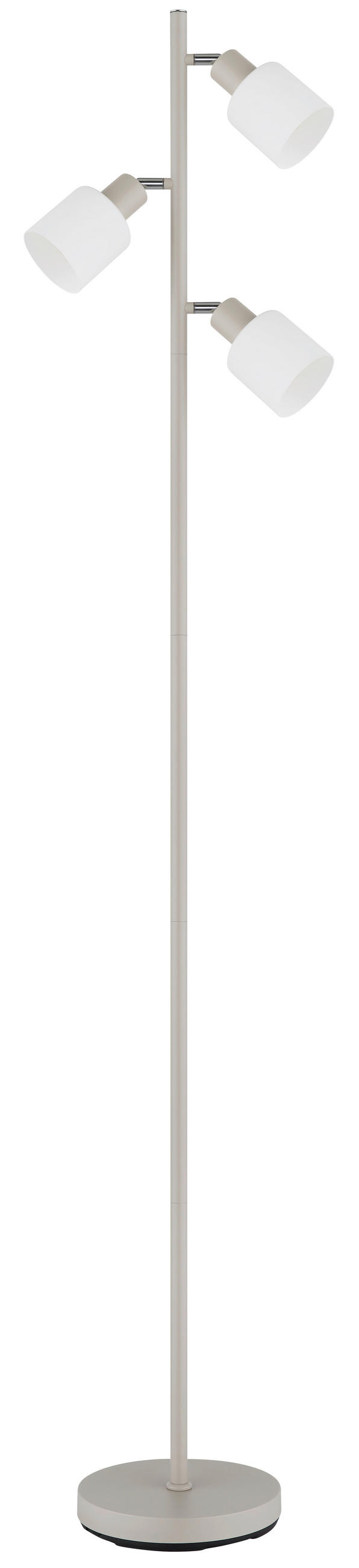 STOJACÍ LAMPA, 33/180 cm  - bílá/černá, Design, kov/dřevo (33/180cm) - Globo