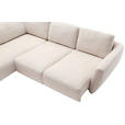 ECKSOFA  in Chenille Naturfarben  224/307 cm  - Schwarz/Naturfarben, KONVENTIONELL, Kunststoff/Textil (224/307cm) - Hom`in