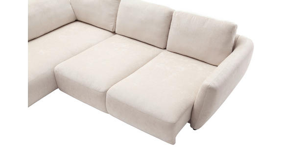 ECKSOFA  in Chenille Naturfarben  224/307 cm  - Schwarz/Naturfarben, KONVENTIONELL, Kunststoff/Textil (224/307cm) - Hom`in