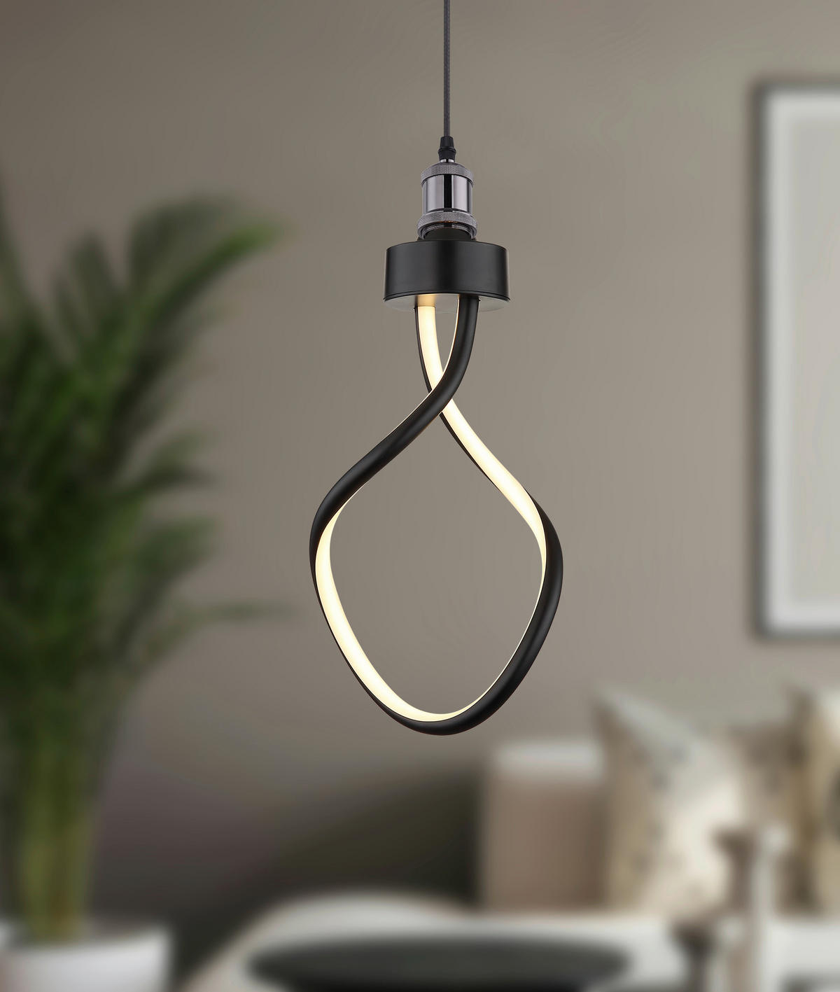 LED-LEUCHTMITTEL E27 6 W 810 lm  - Opal/Schwarz, Basics, Kunststoff/Metall (15,2/32,7cm) - Globo