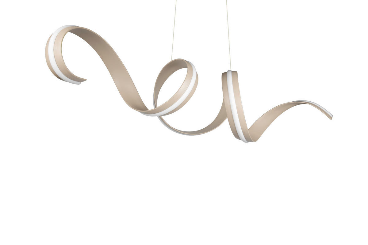 LED-HÄNGELEUCHTE 160/45/300 cm    - Beige/Weiß, Design, Kunststoff/Metall (160/45/300cm) - Cinque