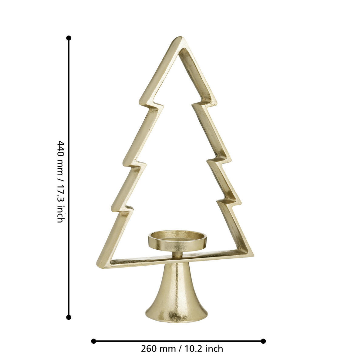 KERZENHALTER - Goldfarben, LIFESTYLE, Metall (26/9.5/44cm)